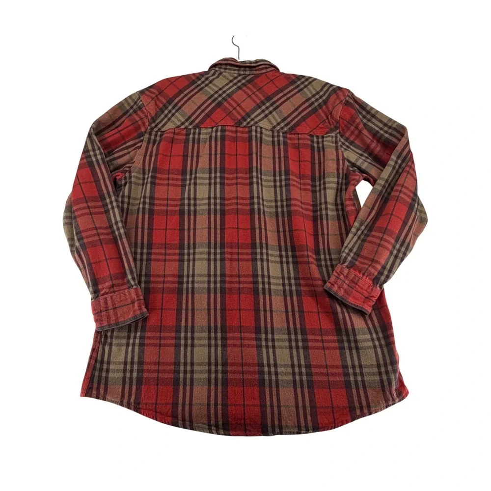 Five Brother Flannel 100% Cotton Snap Shirt Mens XLT Tall Plaid Heavyweight Y2K
